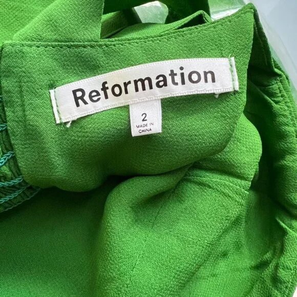 Reformation Niara Dress | Coriander🎉Summer SALE🎀 NEW - Picture 9 of 9